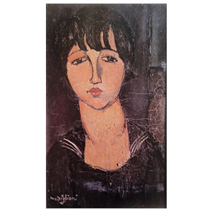 girl with sailor neck by amedeo modigliani