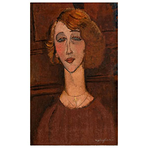 the red head with pendant or the blonde renee by amedeo modigliani