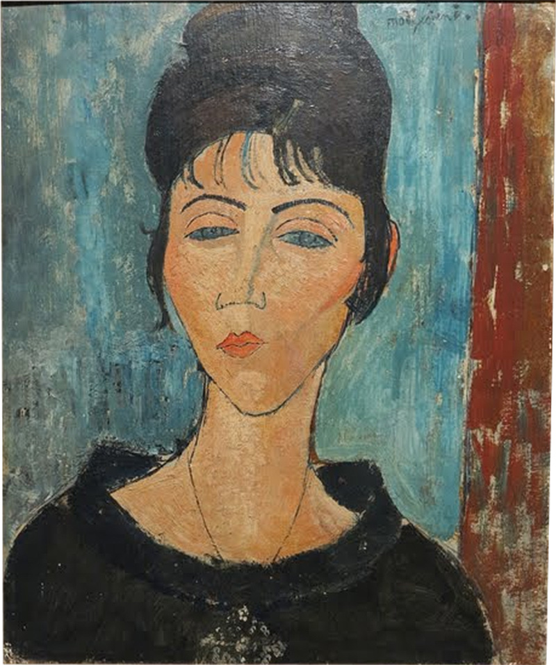 woman with pendant - beatrice Hastings by Amedeo Modigliani