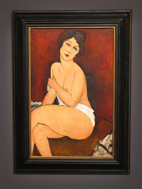 The painting framed for auction in 2010