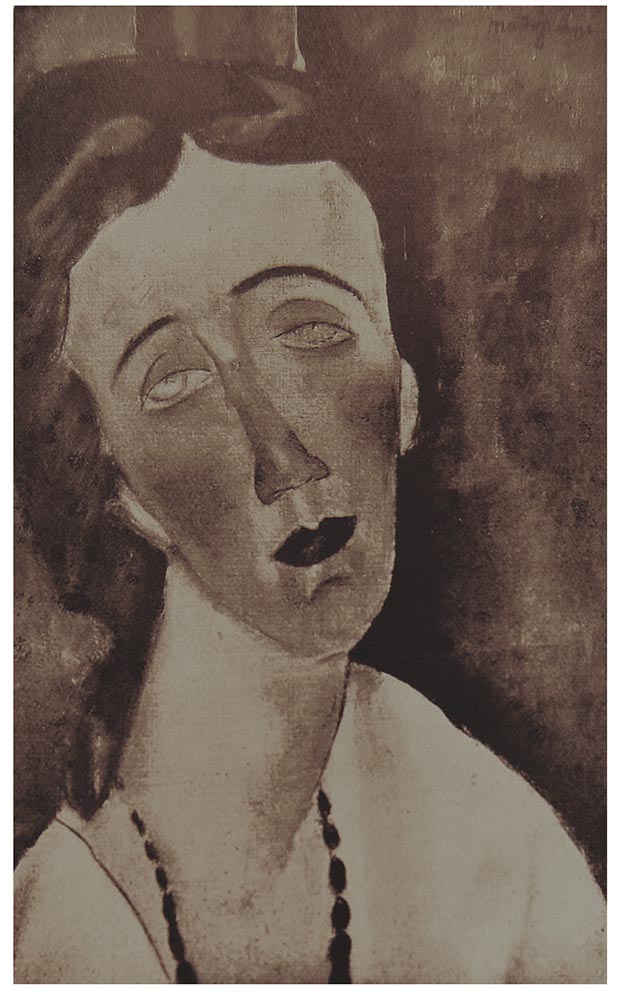 woman white neck or baroness ettingen by amedeo modigliani