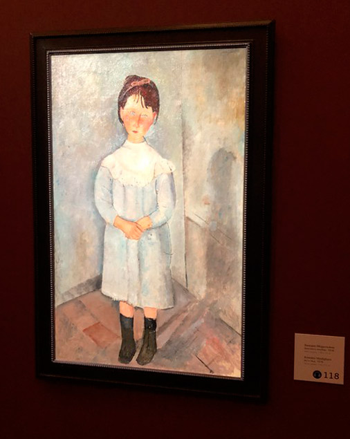 the painting framed at St. Petersburg, Modigliani, Soutine and other legends of Montparnasse (the Netter Collection), Curated by Marc Restellini, Fabergé Museum, 2017-18