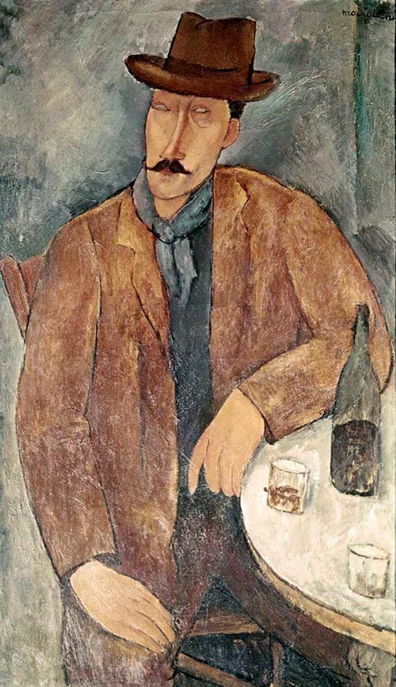 Man seated at a table