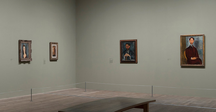 The painting in location during London, Modigliani, Tate Gallery, 2017-2018