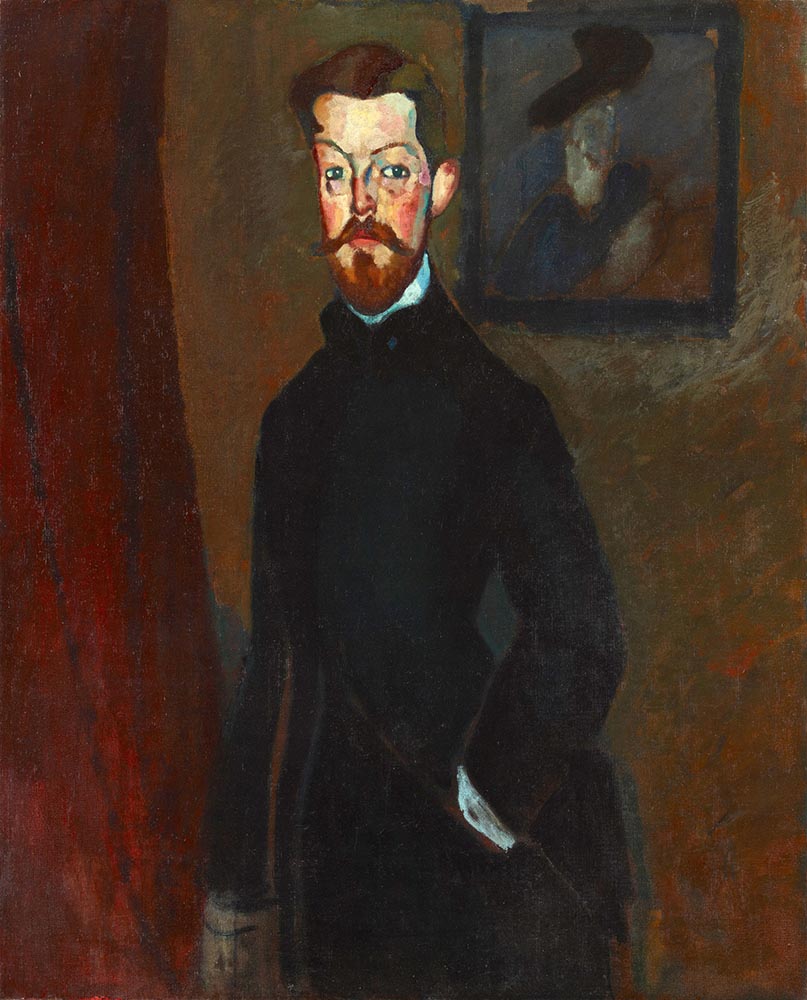 Paul Alexandre brown background by amedeo modigliani