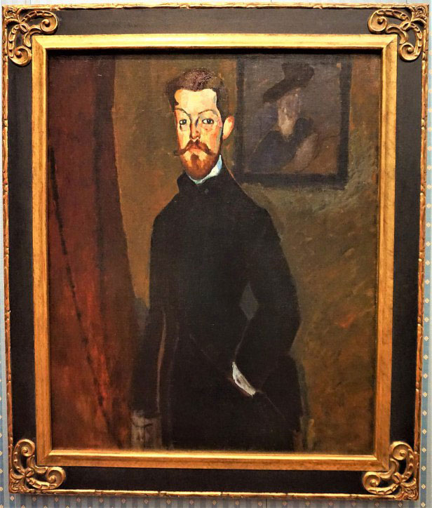 Dr. Paul Alexandre brown background by amedeo modigliani framed