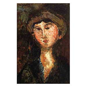 Beatrice Hastings with hat amedeo modigliani