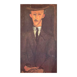MAN WITH HAT BY AMEDEO MODIGLIANI