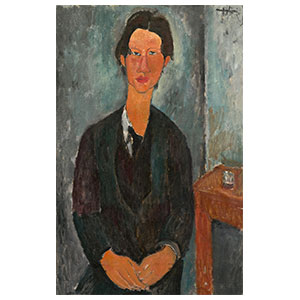CHAIM SOUTINE SEATED AT THE TABLE BY AMEDEO MODIGLIANI