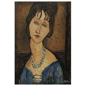 jeanne hebuterne with necklace by amedeo modigliani