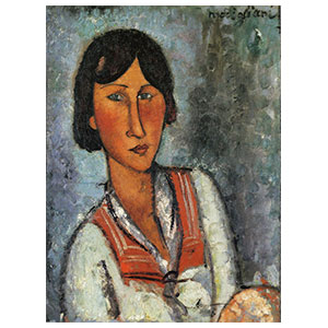 bust of a girl with sailor's collar by Amedeo Modigliani
