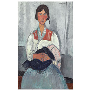 gypsy woman with baby or the maternity by Amedeo Modigliani