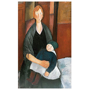 SEATED WOMAN WITH BABY, MATERNITY BY AMEDEO MODIGLIANI