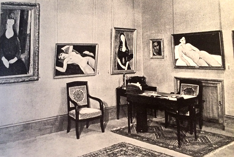 galerie Bing et cie Modigliani exhibition in 1925