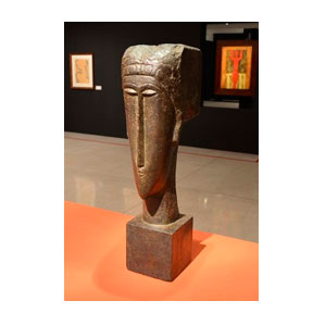 Caryatid head - Bronze after original by Modigliani