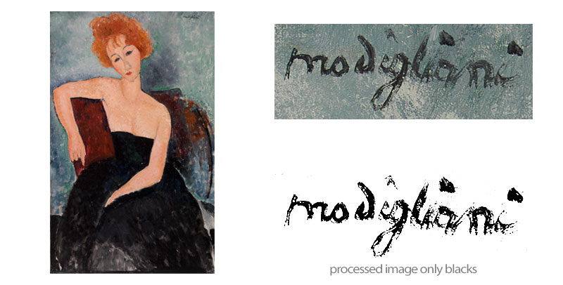 woman in an evening dress amedeo modigliani 1917 signature