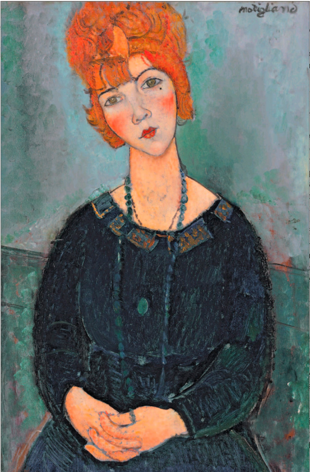 Lolotte or woman with necklace by amedeo modigliani