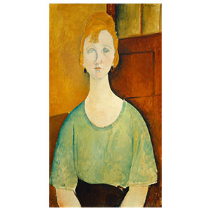 WOMAN BUST, THE GREEN BLOUSE LE CORSAGE VERT BY AMEDEO MODIGLIANI