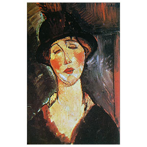 madame dorival or woman with hat by amedeo modigliani