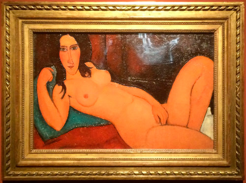 The painting fraamed in Budapest, Modigliani, Hungarian National Gallery, 2016