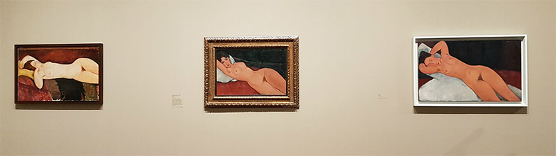 The painting framed London, Modigliani, Tate Gallery, 2017