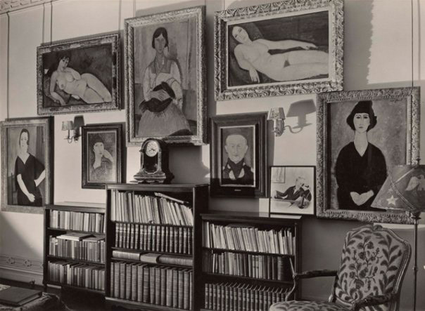 The painting at Modigliani's wall in Chester Dale new York Apartment