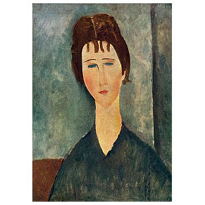 PAINTINGS with color lines in  BACKGROUND BY AMEDEO MODIGLIANI