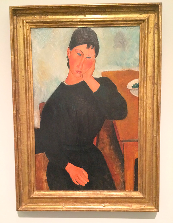 The painting framed at London, Modigliani, Tate Gallery, 2017
