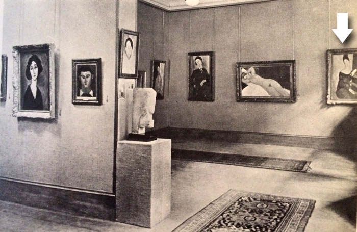 Modigliani, Galerie Bing et Cie, 1925